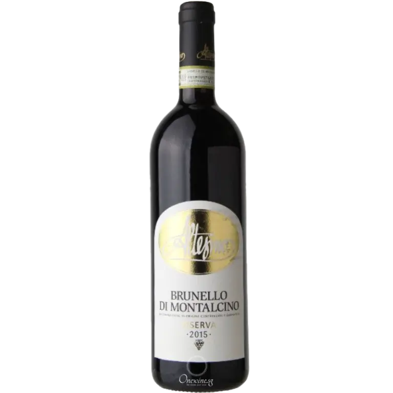 Altesino Brunello di Montalcino Riserva 2015 red wine bottle – 97 points from Wine Spectator, elegant Tuscan Sangiovese