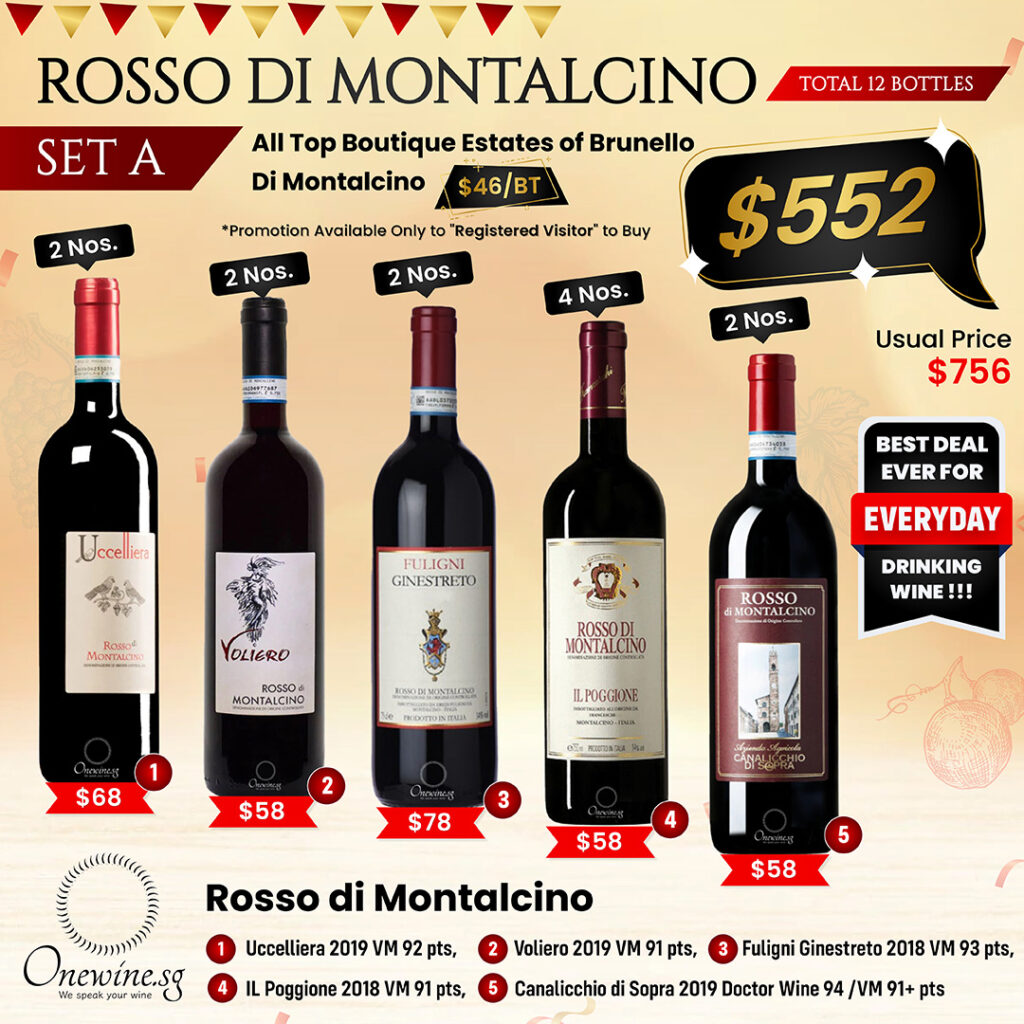 Rosso di Montalcino SET A Total 12 bottles