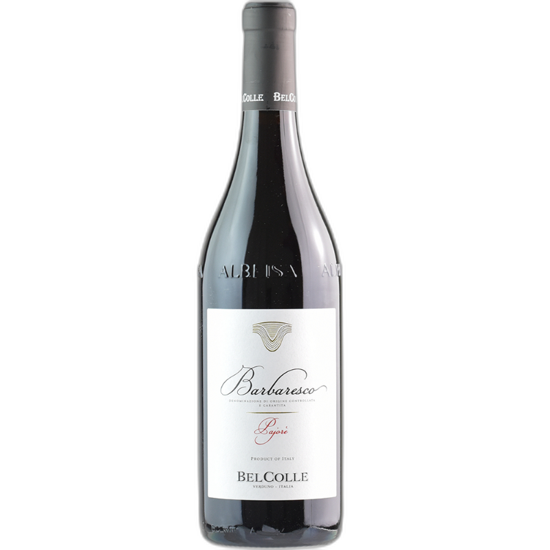 Bottle of Bel Colle Barbaresco Pajorè DOCG 2019 red wine from Piedmont