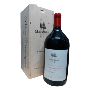 Double magnum bottle of Caciorgna Pietro Macchie Sangiovese Terre di Casole DOC 2015 red wine