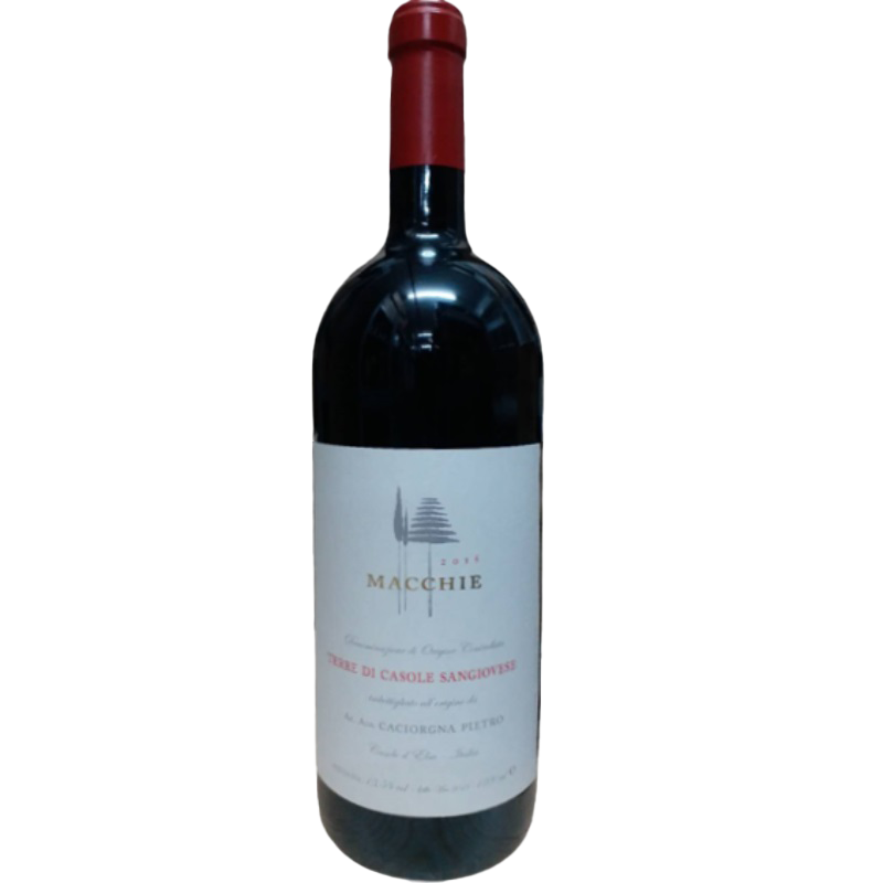 Magnum bottle of Caciorgna Pietro Macchie Sangiovese Terre di Casole DOC 2018 red wine