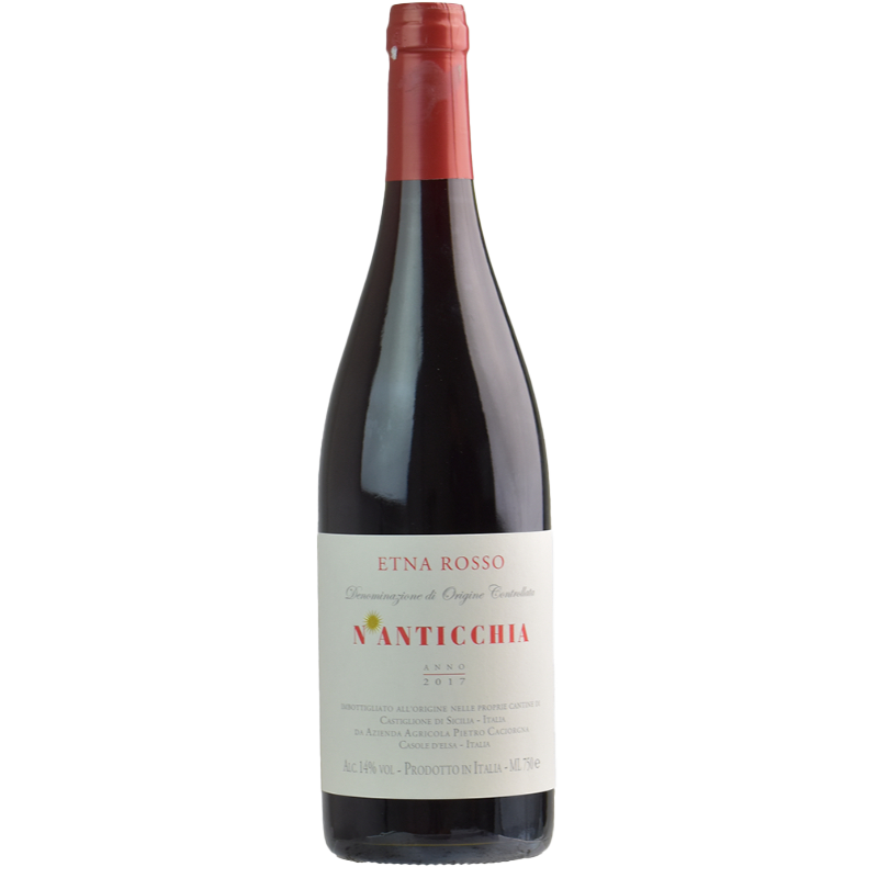 Bottle of Caciorgna Pietro N’Anticchia Etna Rosso Sicilia 2017 red wine